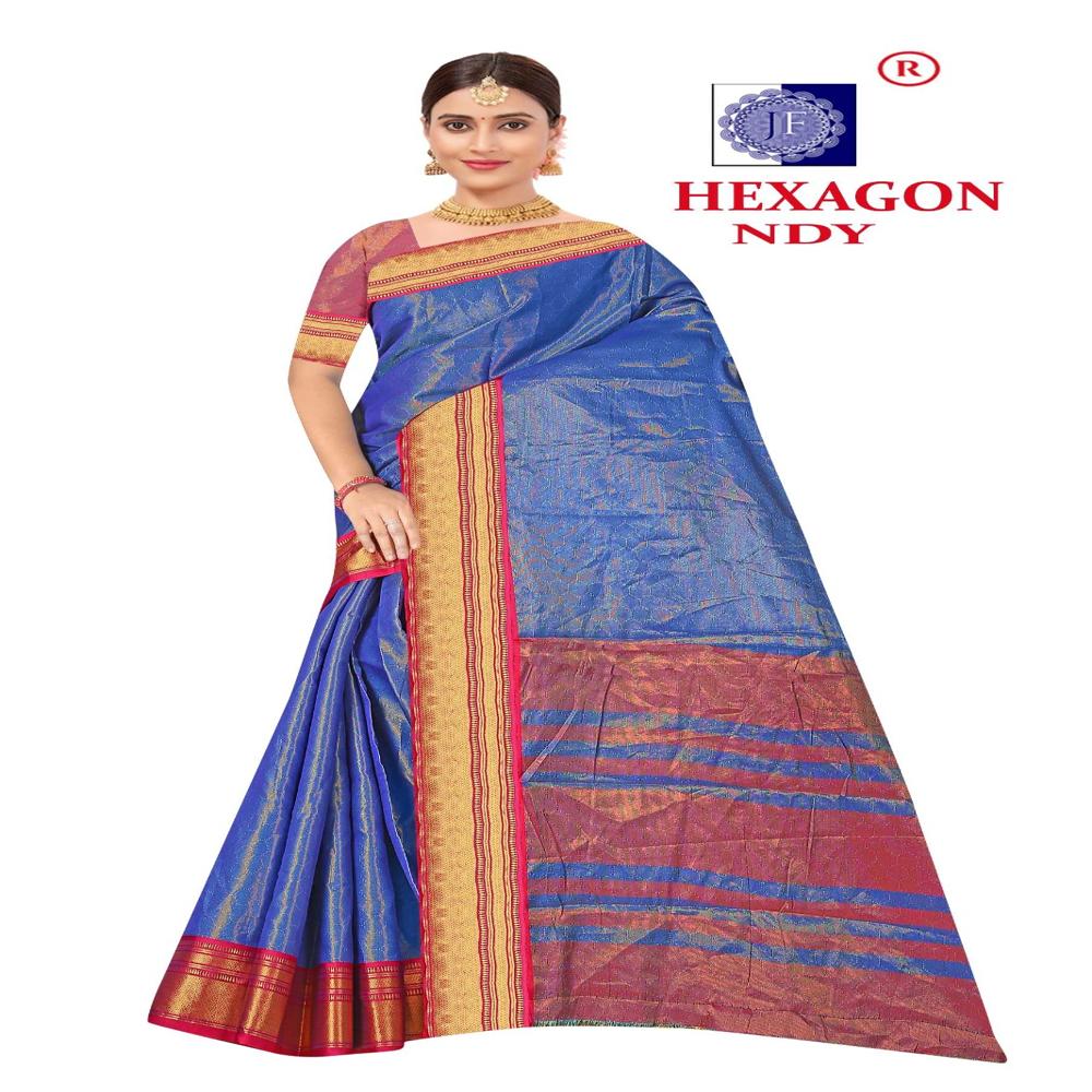 Hexagon South Indian Silk Saree