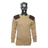 Woolen Jersey Pullover - Color: Brown