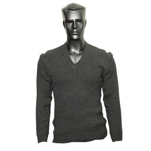 Grey Woolen Jersey Pullover - Design: Premium