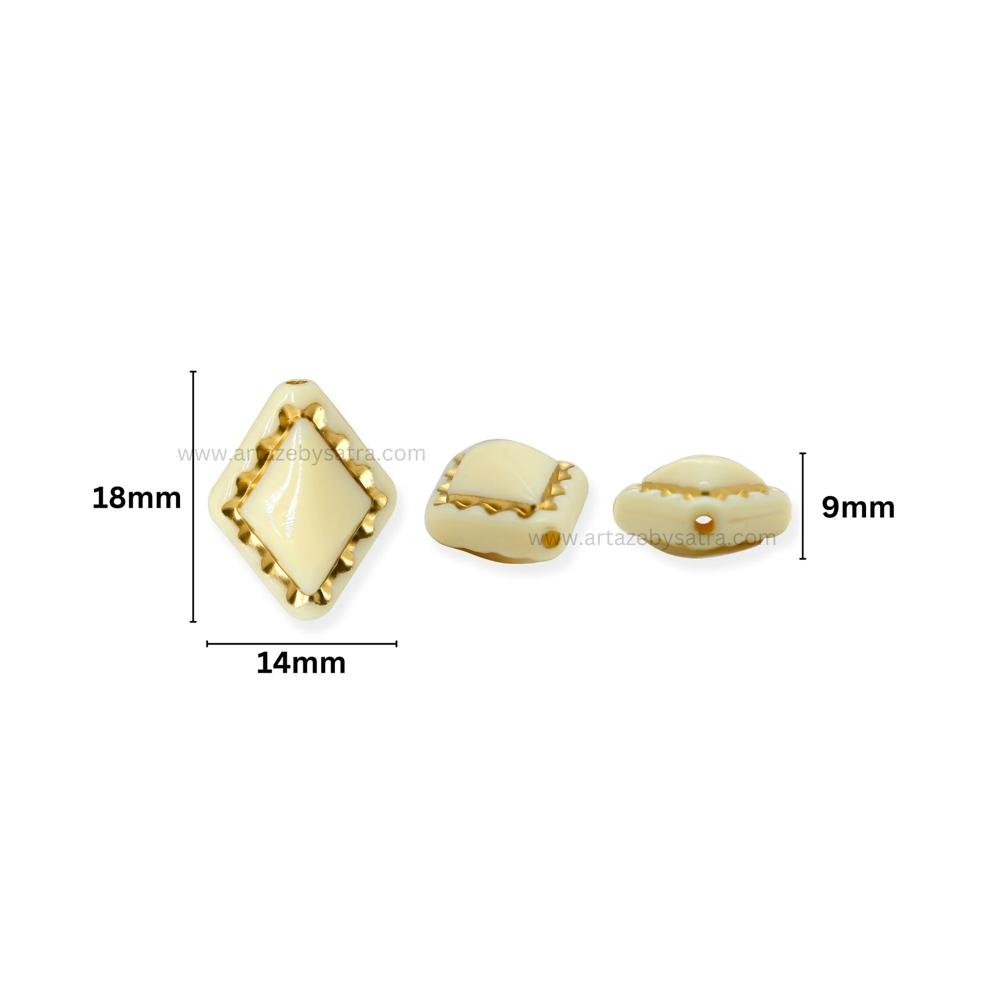 Flat Diamond Beads | Size : 18mm