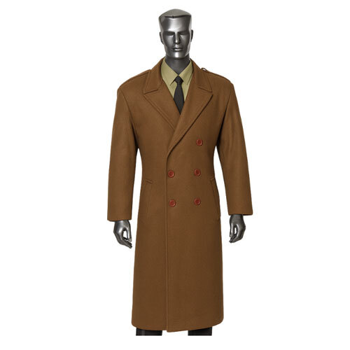 Double Breasted Great Coat - Color: Brown