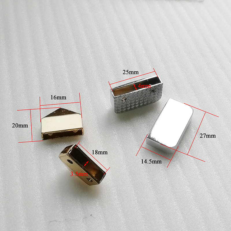 Customized Metal Alloy Bag Edge Clip Metal Bag Accessories Parts Buckle Edge Side Clip for Leather Handbag Decoration