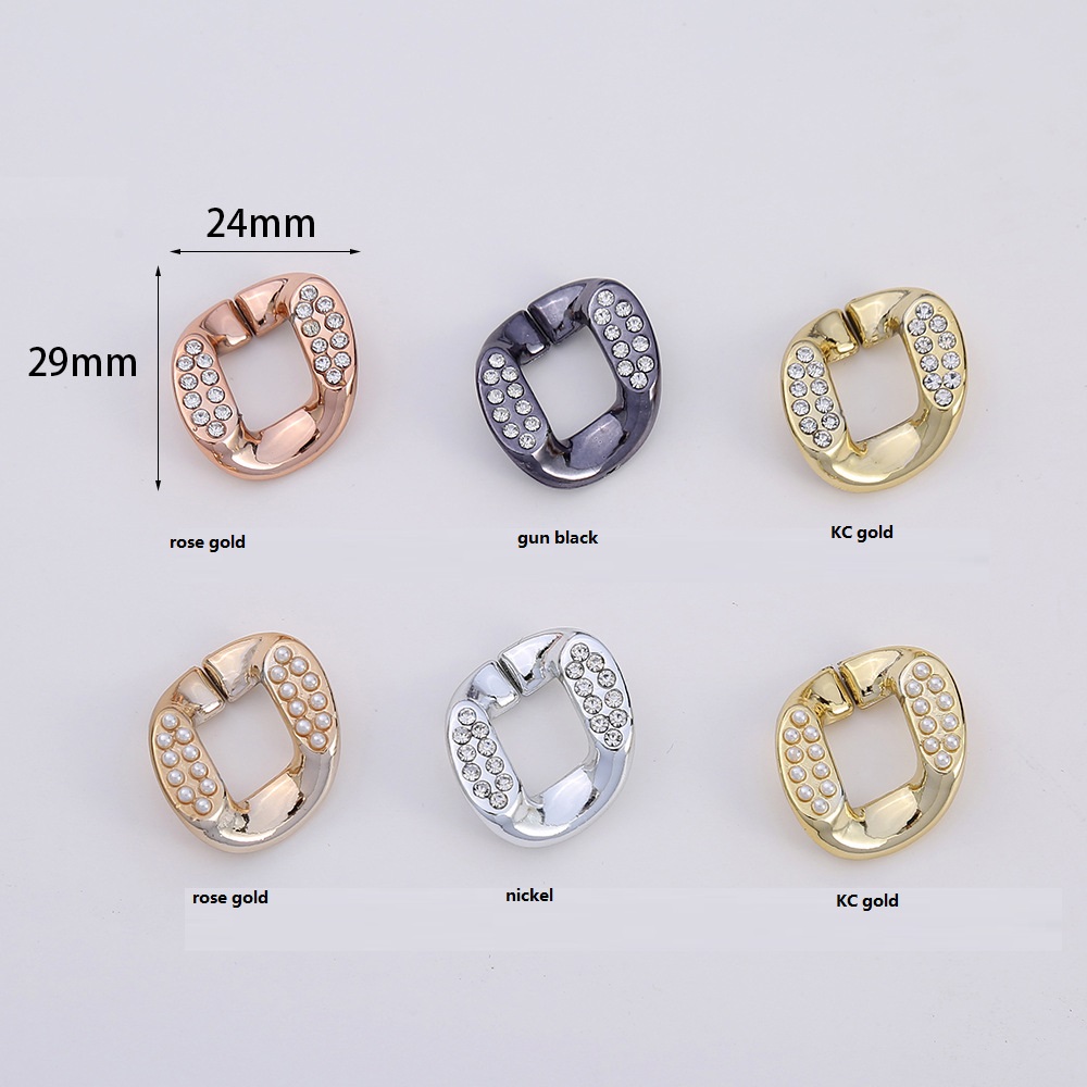 Colorful Enamel Choker Iced Out Necklace and Bracelet ABS Rainbow Chain Hip Hop Cuban Link Chain for Bag Strap Decoration