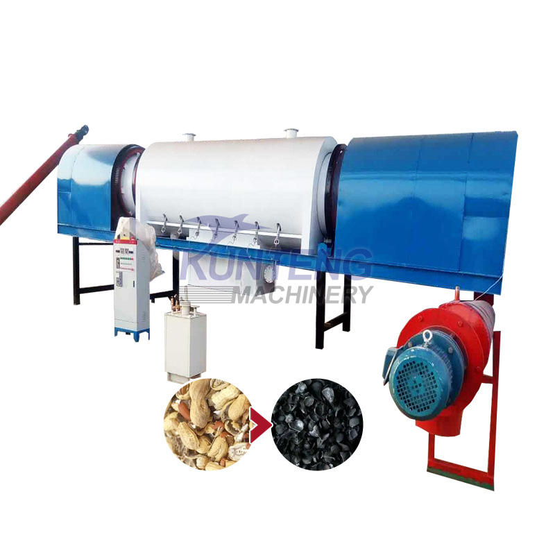 High Efficiency Automatic Continuous Biochar Carbonization Furnace Wood Coconut Biochar Making Machine