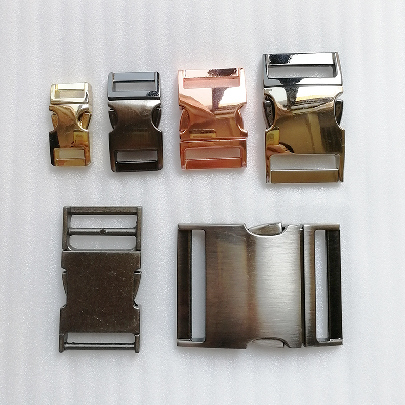 Metal Quick Side Release Buckle Quality Webbing Bag Clip Flat Lock For Belt Strap Backpacks Collar 14 19 25 32 38mm 1.5 Inch - Hardness: Strong
