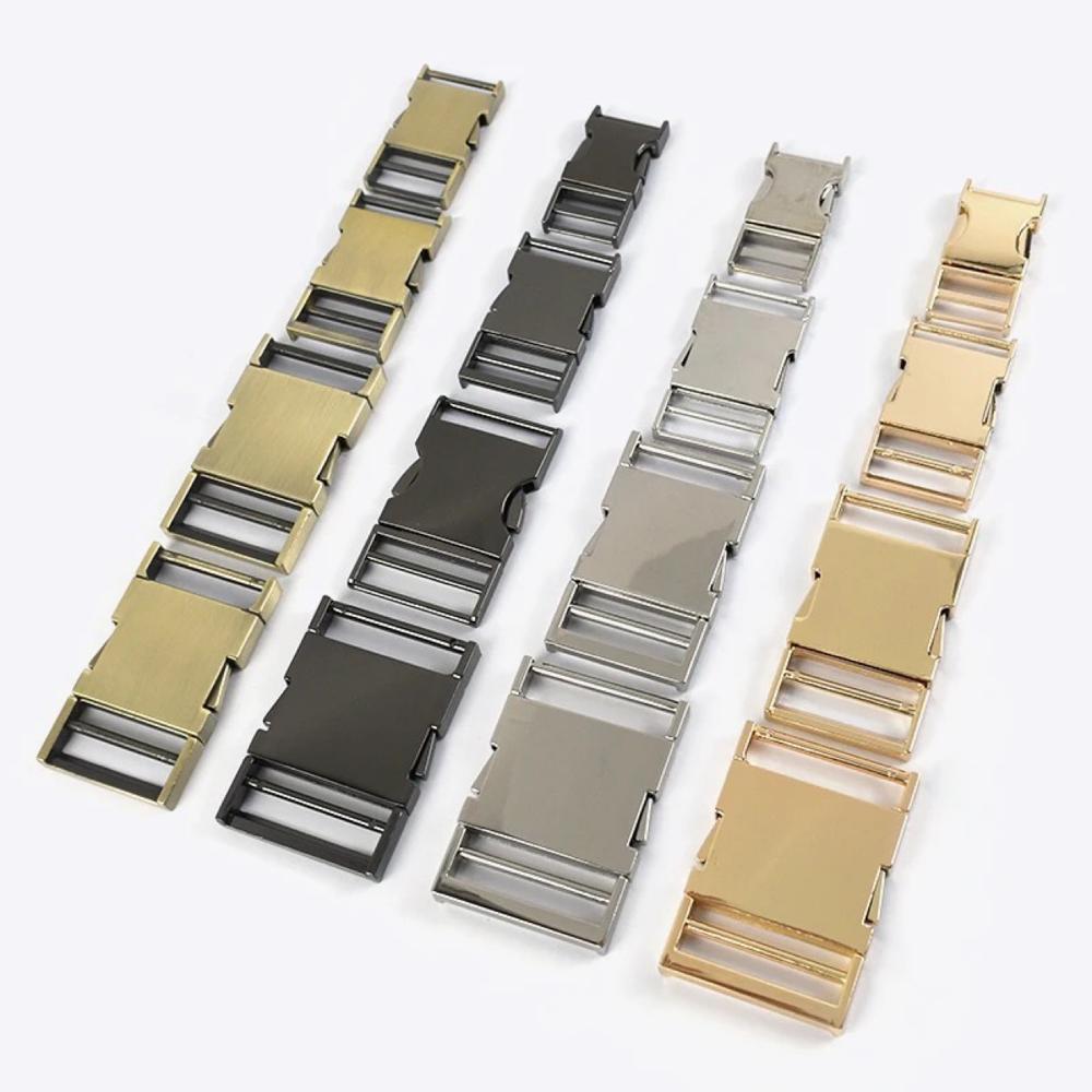Metal Quick Side Release Buckle Quality Webbing Bag Clip Flat Lock for Belt Strap Backpacks Collar 14 19 25 32 38mm 1.5 Inch