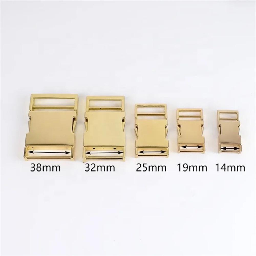 Metal Quick Side Release Buckle Quality Webbing Bag Clip Flat Lock for Belt Strap Backpacks Collar 14 19 25 32 38mm 1.5 Inch