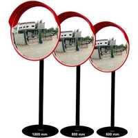 Polycarbonate Convex Mirror Aka Parking Mirror - Color: Red