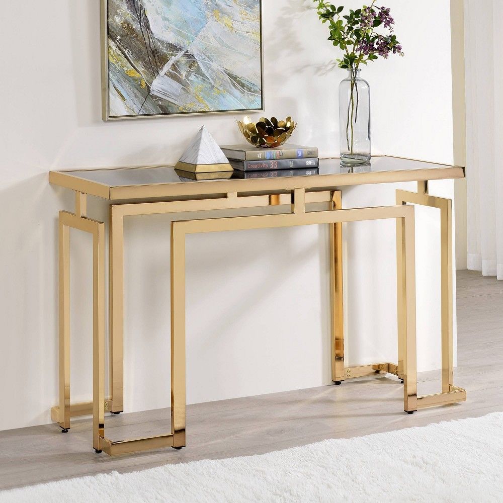 Console Table With Glass Top - Feature: Corrosion Resistant