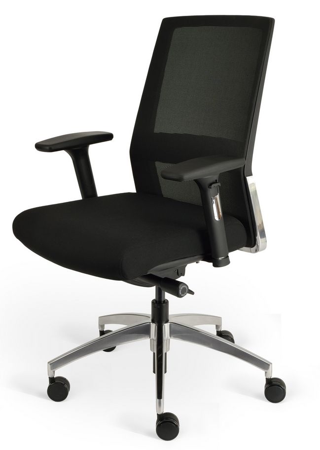 Office Workstation Chair - High-quality Fabric, Modern Design , Easy To Clean Black Finish With Excellent Lumbar Support