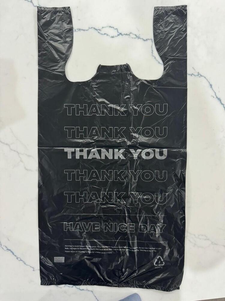 W Cut Thank You Printed Bags - Color: Multiple