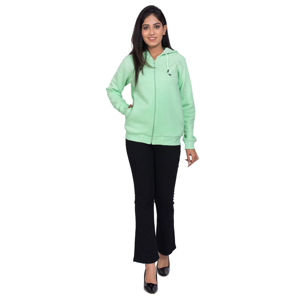 Bu-lss-106-ladies Hoodies - Color: Green