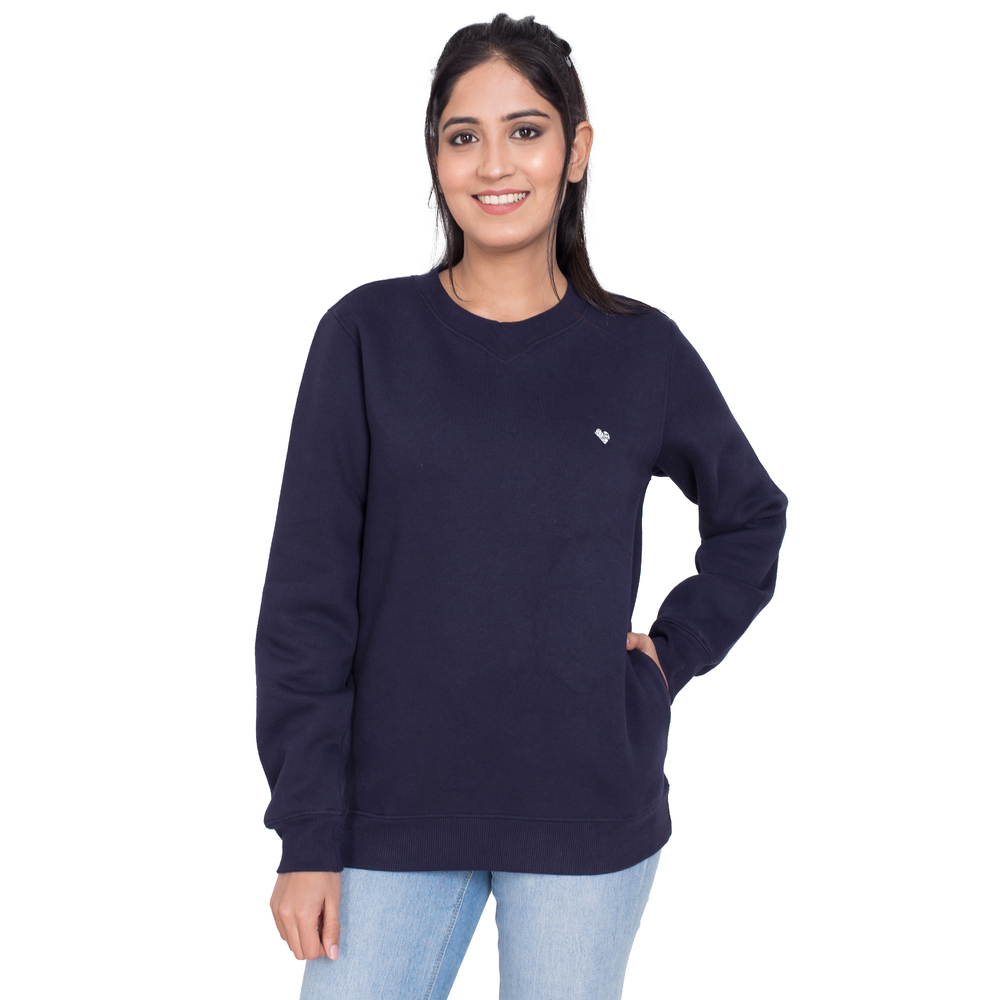 BU-LSS-103- LADIES PLAIN SWEATSHIRT
