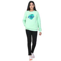 Bu-lss-104-ladies Printed Sweatshirt - Design: Plain