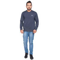 Bu-mss-207 Men  Plain Sweatshirt - Color: Grey