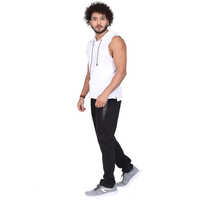 Bu-mjp-203- Men Fleece Track Pants - Color: White