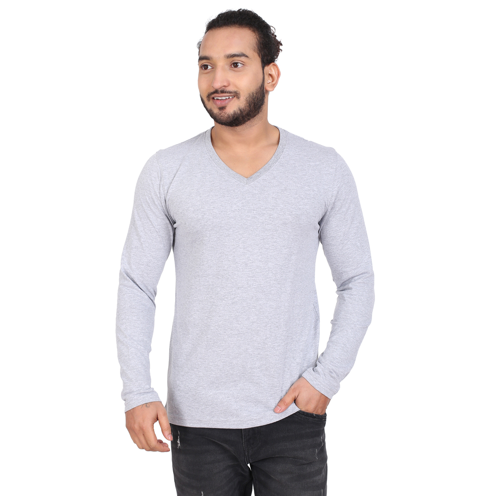BU-FMT-202- V-NECK T-SHIRT FULL T-SHIRT