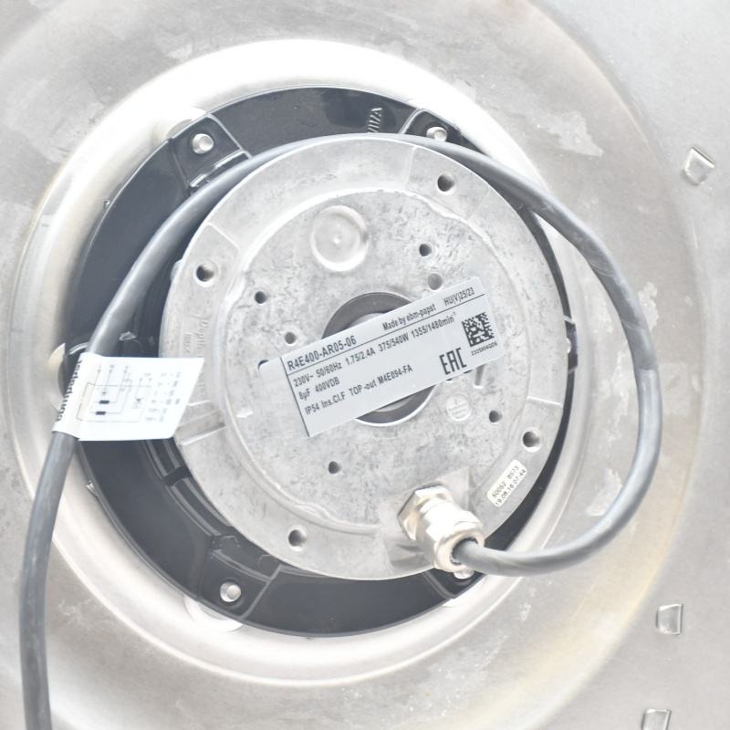 EBM PAPST R4E400-AR05-06 230V AC 375/540W Stainless Steel Blade High Temperature Resistance Centrifugal Fan