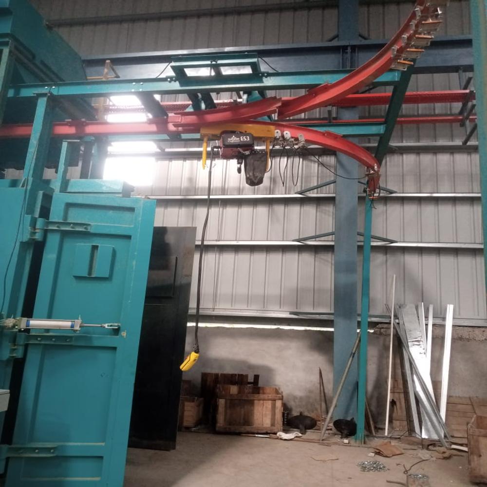 Swing Table Shot Blasting Machine