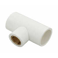 Reducer Brass Tee - Color: White