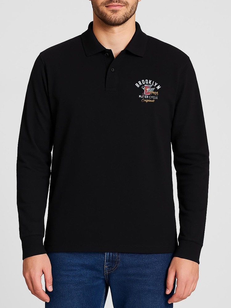 Mens Long Sleeve Polo