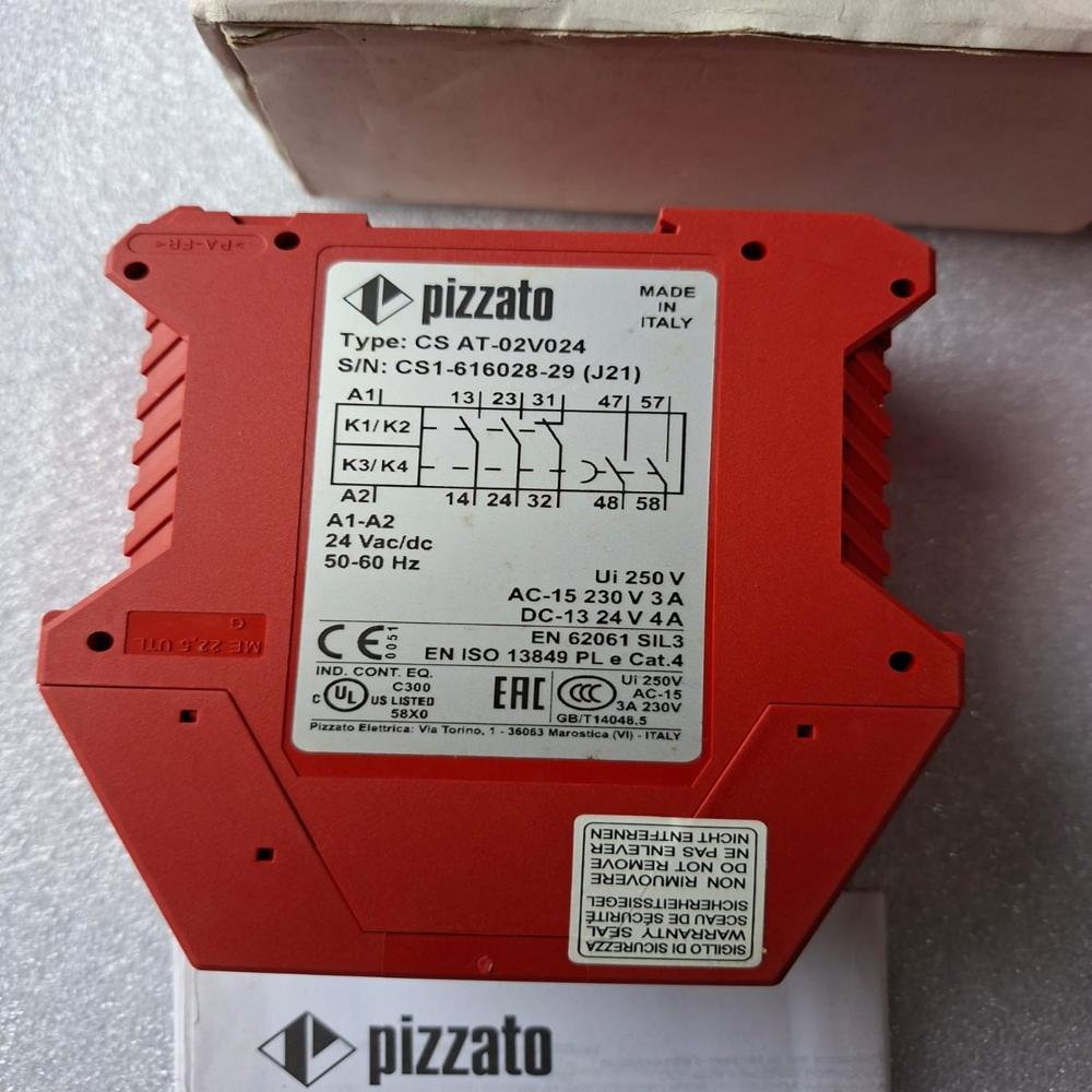Pizzato Cs At-02v024 Safety Relay Pizzato Cs At-02v024 - Frequency: 50/60 Hertz (Hz)