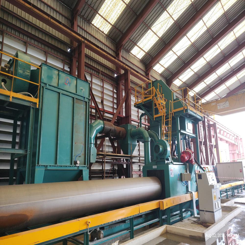 Pneumatic Shot Blasting Machine - Color: Grey Blue