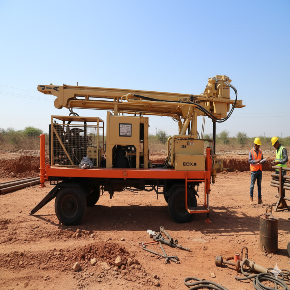 JWC-25 Trolley Mounted Dthr Water Well Drilling Rig