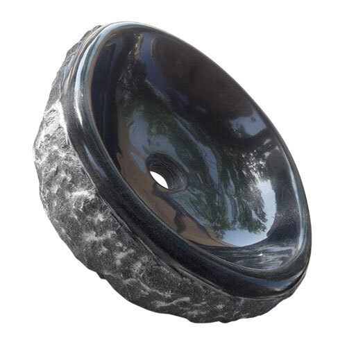 Black Marble Wash Basin - Material: Ceramic