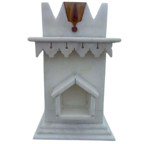 White Marble Tulsi Pot
