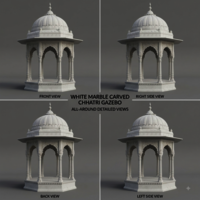 Carved Marble Temple - Color: White