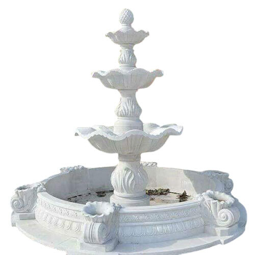 Decorative Marble Fountain - Color: White
