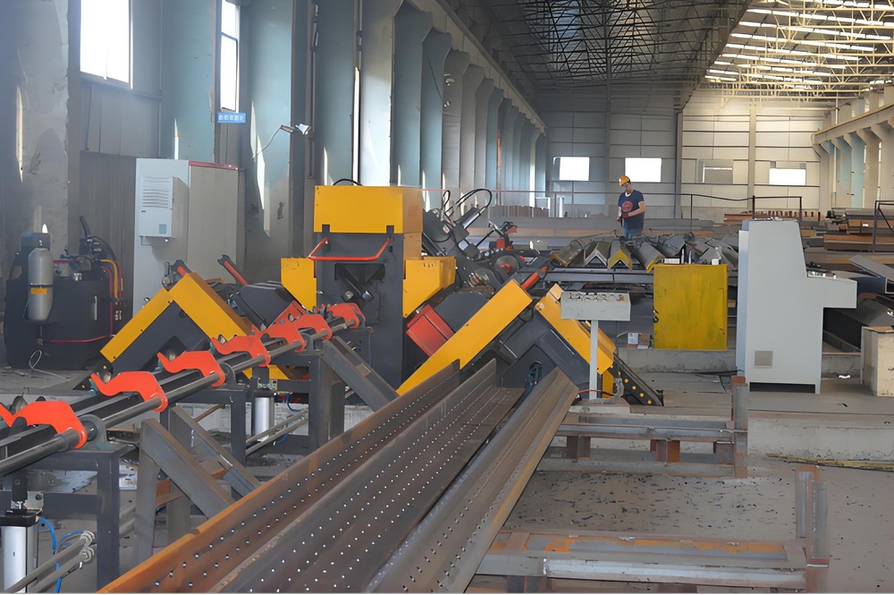 100*100*10-360*360*35mm Angle Size CNC Drilling Line 200m/Min Max. Cutting Speed Of Drill