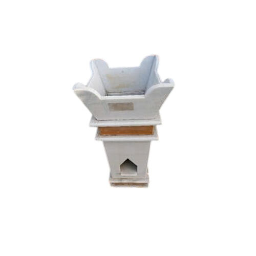 White Marble Tulsi Pot