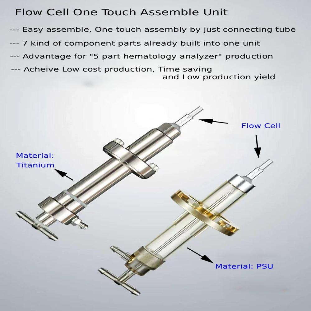 Flow cell one touch assembly unit