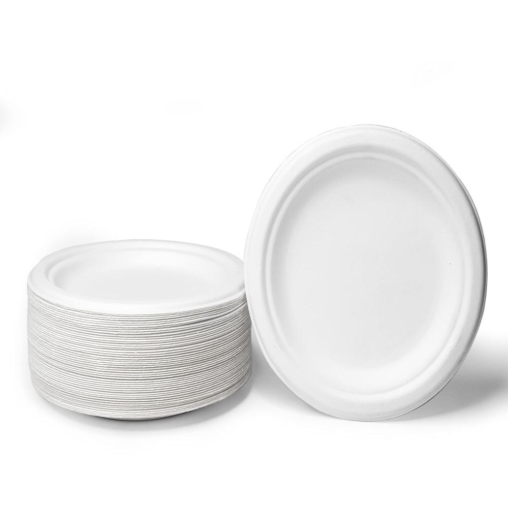 9 inch Disposable bagasse eco friendly plate