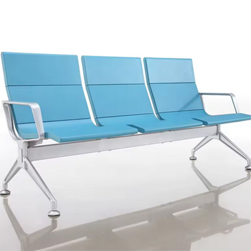 High Grade Aluminium Alloy Public Waiting Chair Waiting Chair Airport Waiting Benches Airport Seating - Color: Blue