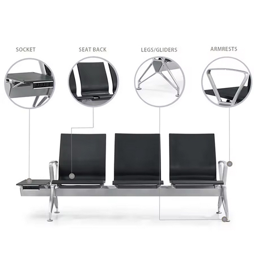 Airport Bank Hospital Clinic Medical Room Leather Sofa Chair Customers Waiting Room Furniture Chair With Tea Table - Assembly: No Assembly Required