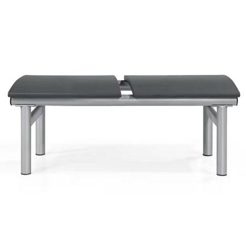 Sample Waiting Area Furniture Gold Steel Frame Leather Hospital Three Seats Public Airport Waiting Room Chair