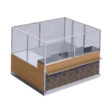 Heavy-Duty Airport Check-in Counter Desk with Tamper-Proof