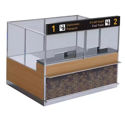 Industrial Check-in Counter Desk for Aviation Airport with RFID