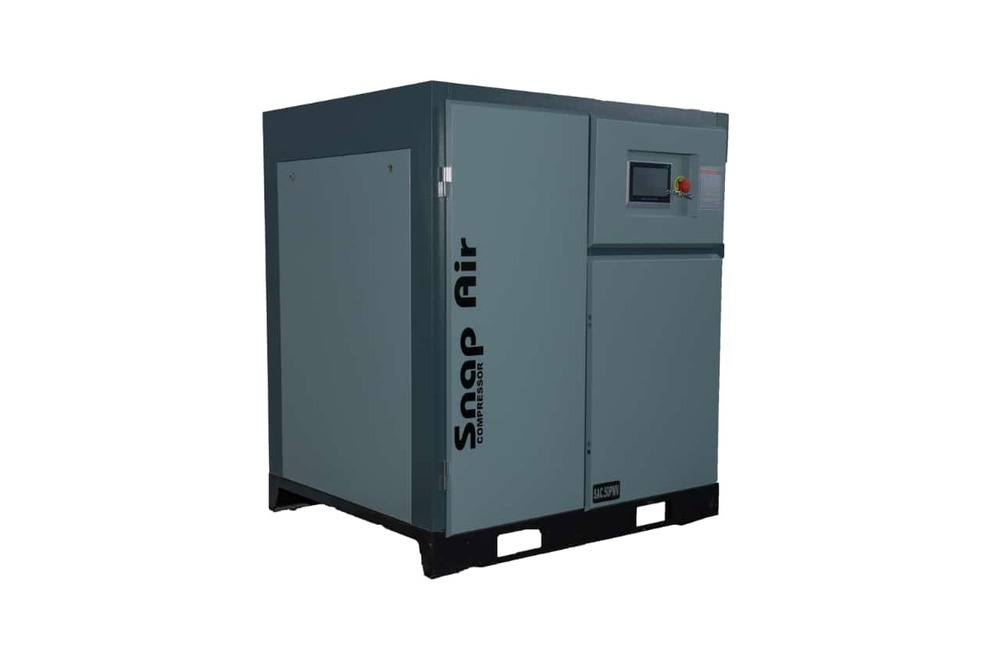 Base Mounted Air Compressor - Color: Grey