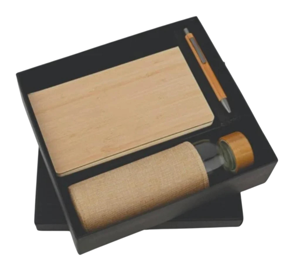 3 In 1 Combo Gift Set With Bottle Pen And Diary - Color: Black