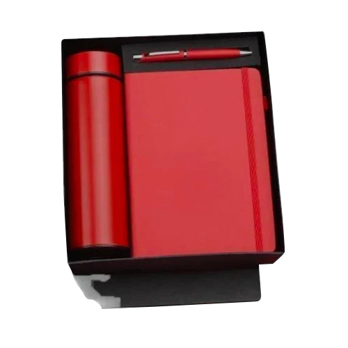 3 In 1 Combo Gift Set With Pen Keychain And Diary - Color: Red