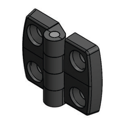 3040 Plastic Hinge - Color: Black