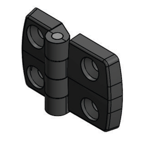 4040 Plastic Hinge - Application: Door
