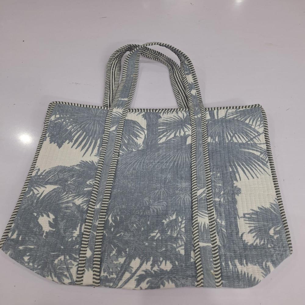 HAND BLOCK PRINTED TOTE BAG