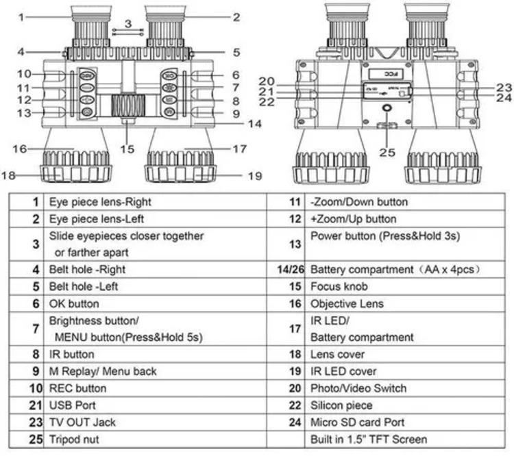  BINOCULAR  - WG 80 BESTGUARDER DIGITAL NIGHT VISION BINOCULAR