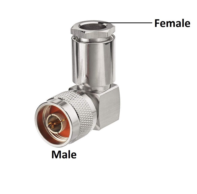 Bnc Male Right Angle Clamp Connector