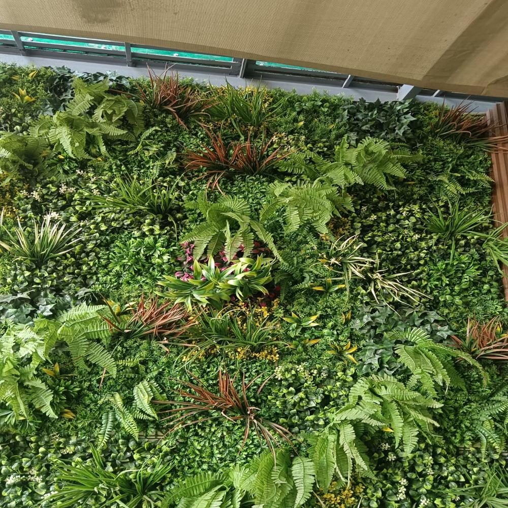 Premium Imported Vertical Garden Greenery Panels - Lush Green Wall Decor for Interiors & Exteriors Natural Look Green Wall Decoration Lifelike Maintenance - Free Wall Decor